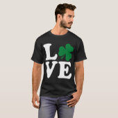St Patrick's Day Liebe Green Irish Kleeblatt Fun T-Shirt (Vorne ganz)
