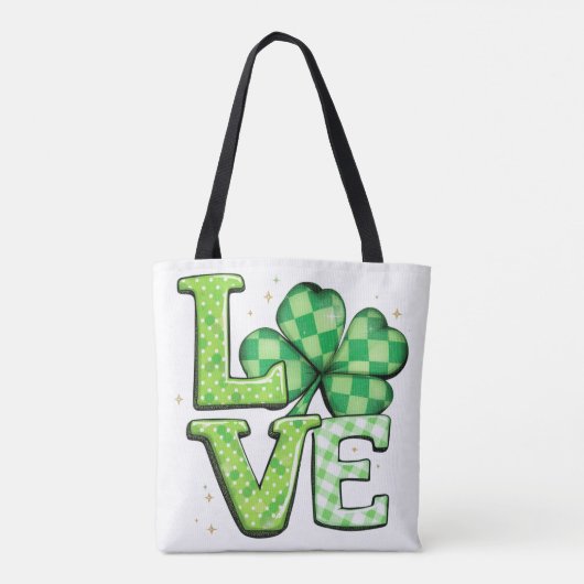 St. Patrick's Day Liebe Green Irish Tasche (Rückseite)
