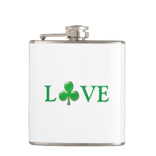 St. Patrick's Day Liebe Grün Flachmann
