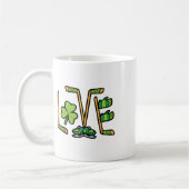 St Patricks Day Liebe Ice Hockey Saint Paddys Men Kaffeetasse (Links)
