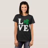St Patrick's Day Liebe Irish Kleeblatt Green Clove T-Shirt (Vorne ganz)