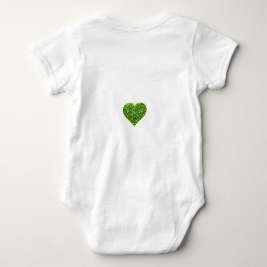 St. Patrick's Day | LIEBE | Kleeblatt für grünen G Baby Strampler (Rückseite)