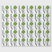 St. Patrick's Day | LIEBE | Kleeblatt für grünen G Geschenkpapier (Flach)
