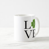 St. Patrick's Day | LIEBE | Kleeblatt für grünen G Kaffeetasse (VorderseiteRechts)