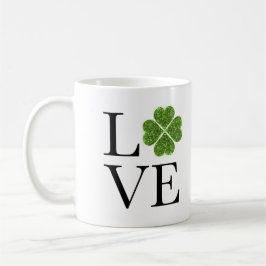 St. Patrick's Day | LIEBE | Kleeblatt für grünen G Kaffeetasse