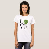 St. Patrick's Day | LIEBE | Kleeblatt für grünen G T-Shirt (Vorne ganz)