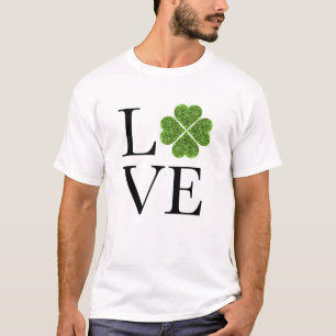 St. Patrick's Day   LIEBE   Kleeblatt für grünen G T-Shirt