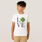 St. Patrick's Day | LIEBE | Kleeblatt für grünen G T-Shirt (Vorne ganz)