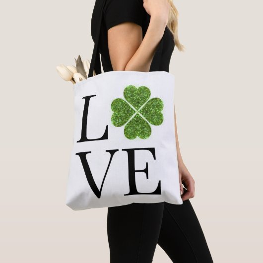 St. Patrick's Day | LIEBE | Kleeblatt für grünen G Tasche (Von Nahem)