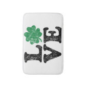 St Patrick's Day LIEBE Kleeblatt Irish Badematte (Vorderseite Vertikal)