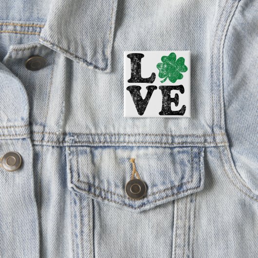 St Patrick's Day LIEBE Kleeblatt Irish Button (Beispiel)