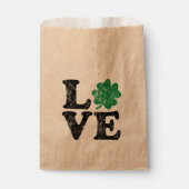 St Patrick's Day LIEBE Kleeblatt Irish Geschenktütchen (Vorderseite)