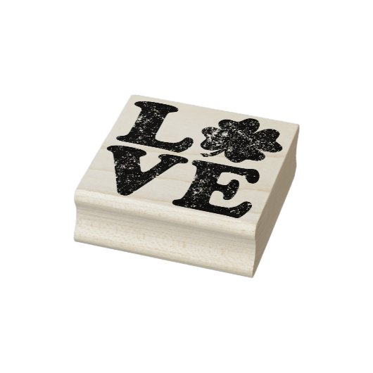 St Patrick's Day LIEBE Kleeblatt Irish Gummistempel (Stempel)