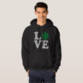 St Patrick's Day LIEBE Kleeblatt Irish Hoodie (Vorne ganz)