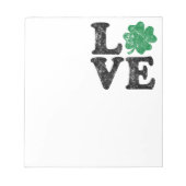 St Patrick's Day LIEBE Kleeblatt Irish Notizblock (Vorderseite)