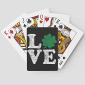 St Patrick's Day LIEBE Kleeblatt Irish Spielkarten (Rückseite)