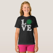 St Patrick's Day LIEBE Kleeblatt Irish T-Shirt (Vorne ganz)