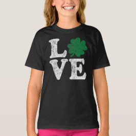St Patrick's Day LIEBE Kleeblatt Irish T-Shirt