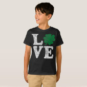St Patrick's Day LIEBE Kleeblatt Irish T-Shirt (Vorne ganz)