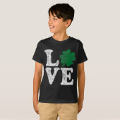 St Patrick's Day LIEBE Kleeblatt Irish T-Shirt (Vorne ganz)