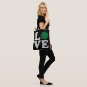 St Patrick's Day LIEBE Kleeblatt Irish Tasche (Am Model)
