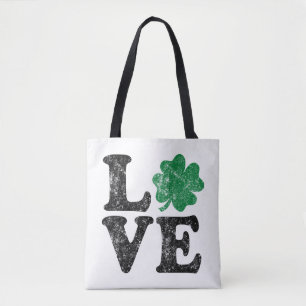 St Patrick's Day LIEBE Kleeblatt Irish Tasche