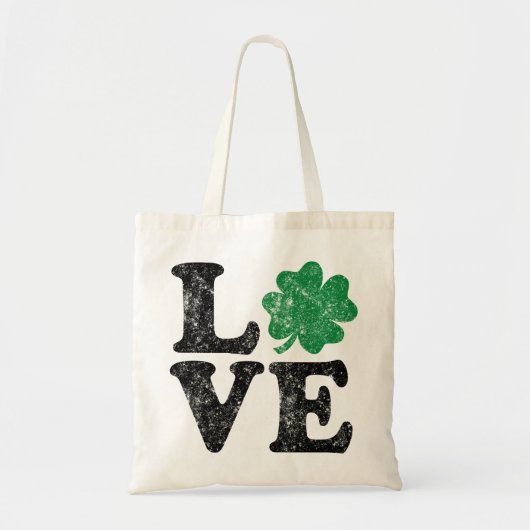 St Patrick's Day LIEBE Kleeblatt Irish Tragetasche (Vorne)