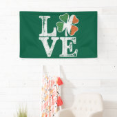 St Patricks Day Liebe Lucky Irish Kleeblatt Green Banner (Insitu)