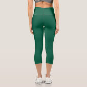 St Patricks Day Liebe Lucky Irish Kleeblatt Green Capri Leggings (Rückseite)