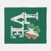 St Patricks Day Liebe Lucky Irish Kleeblatt Green Fleecedecke (Vorderseite (Horizontal))