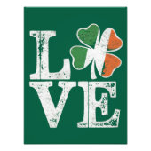 St Patricks Day Liebe Lucky Irish Kleeblatt Green Fotodruck (Vorne)