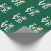 St Patricks Day Liebe Lucky Irish Kleeblatt Green Geschenkpapier (Ecke)