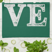 St Patricks Day Liebe Lucky Irish Kleeblatt Green Geschirrtuch (Gefaltet)