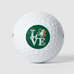 St Patricks Day Liebe Lucky Irish Kleeblatt Green Golfball