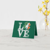St Patricks Day Liebe Lucky Irish Kleeblatt Green Karte (Gelbe Blume)