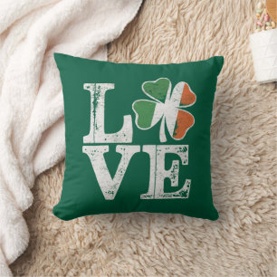 St Patricks Day Liebe Lucky Irish Kleeblatt Green Kissen