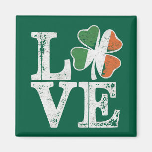 St Patricks Day Liebe Lucky Irish Kleeblatt Green Magnet