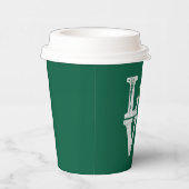 St Patricks Day Liebe Lucky Irish Kleeblatt Green Pappbecher (Rechts)