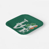 St Patricks Day Liebe Lucky Irish Kleeblatt Green Pappteller (Gewinkelt)