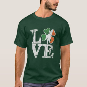 St Patricks Day Liebe Lucky Irish Kleeblatt Green T-Shirt