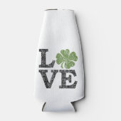 St Patricks Day LIEBE mit Kleeblatt Flaschenkühler (Vorderseite)