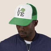 St Patricks Day LIEBE mit Kleeblatt Truckerkappe (Beispiel)