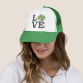 St Patricks Day LIEBE mit Kleeblatt Truckerkappe (Beispiel)