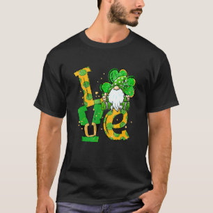 St Patricks Day Liebes Gnome Shamrock Hufeisen Ir T-Shirt