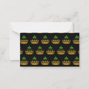 St. Patrick's Day Lilie Crown Royalty Xmas Mitteilungskarte