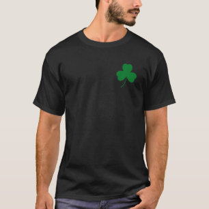 St. Patrick's Day Linke Brust Weiße Kleeblatt Sham T-Shirt