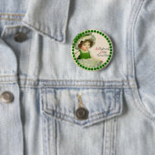 St Patrick's Day Little Irish Girl Button (Beispiel)