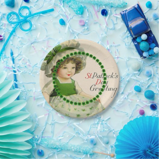 St Patrick's Day Little Irish Girl Pappteller (Party)