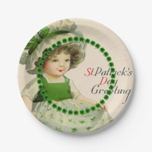 St Patrick's Day Little Irish Girl Pappteller