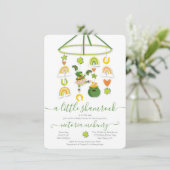 St. Patrick's Day Little Kleeblatt Baby Shower Einladung (Stehend Vorderseite)